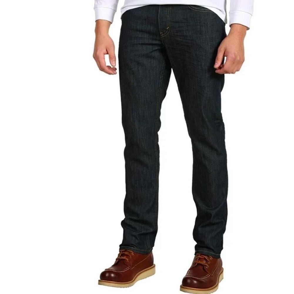 Levi's 511 Mens Slim Fit Zip Fly Denim Jeans Washed Black Size 36x32